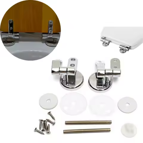 2pcs Universal Seat Hinge with fittings flush toilet cover Fixing connector Alloy bisagra wc toilet 