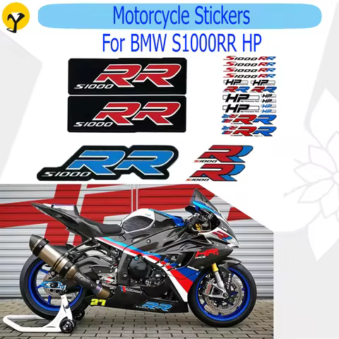Motorcycle HP Stickers For BMW S1000RR HP Fairing Ornamental Reflective HP4 Stickers Motorcycle Helm