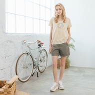 [CUMAR] Unilateral Webbing Design Pocket Shorts Green Card