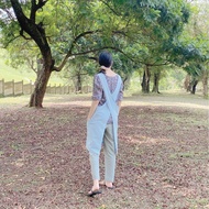 Unisex Korean Linen Apron - Y Strap by mnw.curated (Apron Korean Style Cooking Apron/)