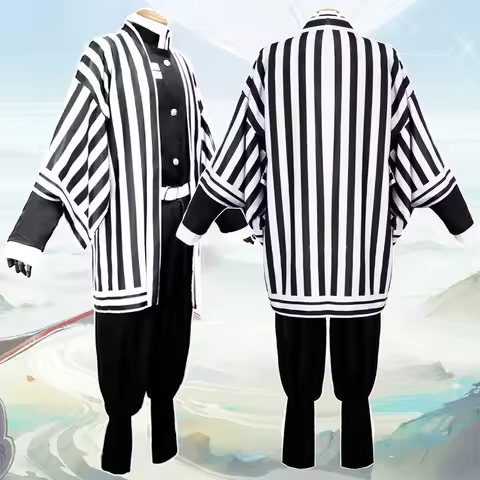 Anime Cosplay Costume Kimetsu Iguro Obanai Haori Kimono White Snake Wig And Props Set for Carnival P