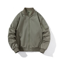 ZZOOI Ma1 Bomber Jacket Men Women Winter Solid Pilot Jacket Military Flight Baseball Coat Spring Aut