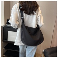 [XKB] Waterproof Canvas Bag, Japanese ins Female Bag, Large-Capacity Dumpling Bag, All-Match Men's Bag, Casual Cross-Body Bag, Shoulder Dumpling Bag