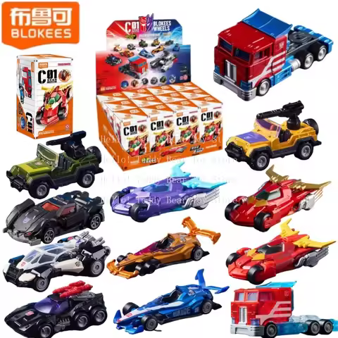 In Stock Blokees Building Block Transformers Car C01 Car Leader Optimus Prime Rodimus Prime Anime Mo
