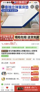 全新海馬獨立彈簧床墊 10cm 零壓獨立彈簧床褥