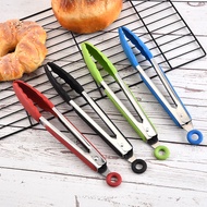 Food grade 100% silicone food tongs utensils cooking tongs clips bread tongs barbecue tongs