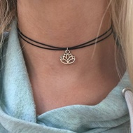 Lotus charm necklace