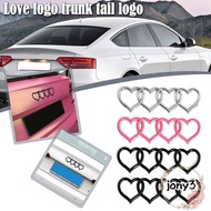 JONY Love Heart Logo Rear, Heart-shaped ABS Plastics Trunk Tail Label Badge, Personality Emblem Deca