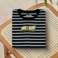 Waliwa T-Shirt - Kaos Stripe Pria - Kaos Salur - Kaos Distro Keren - Hybe Dollar