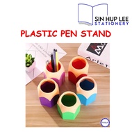 Cute Pencil Design Plastic Pen Stand / Pen Holder Storage Case Clear Plastic Box Desk Pen Pencil Org