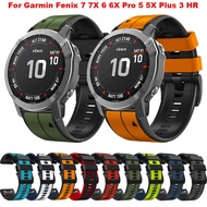 Silicone Strap For Garmin Fenix 7X 7 epix 6X 6 Pro 5X 5 Plus 3 3HR 935 945 S60 S62 Smart Watch Band Quickfit Wristband
