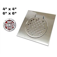 Stainless Steel Floor Grating Cover Floor Trap (4”x4”) (6”X6”)