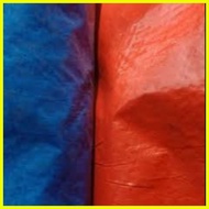 ● ◴ ✆ Sakolin Trapal Lona Blue Sack Blue Orange (Per Meter)