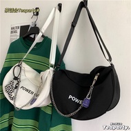 K-style Ins Neutral Sports Messenger Bag Men and Women Retro Bags Trendy Niche Style Casual Dumpling Bag Easiest for Match Shoulder Bag