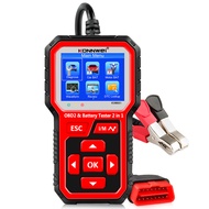 [Authorized Distributor]  KONNWEI KW681 Car Battery Tester 6V 12V Scanner Tool 2 in 1 OBD2 Scanner F