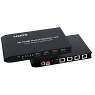 4K 2x6 HDMI Switch Splitter Audio Video Converter with 2 HDMI IN 2 Out 4 RJ45 Output Vs 4K 120m HDMI