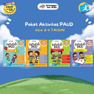 [Erlangga] Kindergarten/Paud Package Book: Early Childhood Education Activity Package for 3-4 Years 