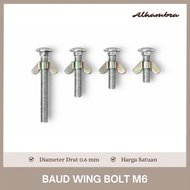 [Unit] Wing Bolt M6Bolt, Butterfly Bolt Butterfly/ Ear/ - Thread Length 15 mm, 20 mm, 25 mm, 45 mm