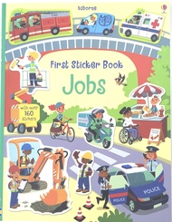 🌟มาใหม่🌟 Jobs first sticker book สมุดภาพสติ๊กเกอร์ (เนื้อหาเป็นภาษาอังกฤษ)​ Usborne sticker book หนั