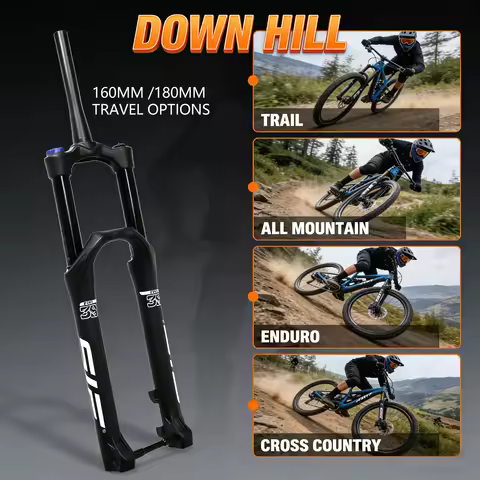 Full Suspension Bicycle Air fork 29er Mountain Bike Travel 180mm 160mm Thru Axle 110mm Fork Bicycle 