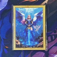 One Piece Metal Card White Star Radish Cultural Creative Angel Oil Painting Series No. 11/78 Collect