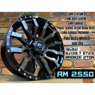NEW RIM FUEL BLITZ DESIGN 18 6X139.7 fortuner hilux revo ranger triton dmax 4x4