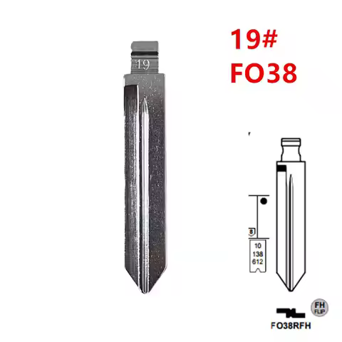 10pcs Uncut Flip Metal Key Blade 19# FO38 for Ford Lincoln Mercury In USA for KD Keydiy Xhorse VVDI 