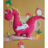 Crocheted dragon fruit