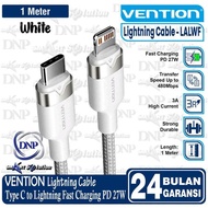 Vention Cable Charger Type C to Lightning Fast Charging 27W PD 3A iphone - LAL