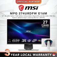 MSI MPG 274URDFW E16M | 27" 4K UHD 160Hz / FHD 320Hz | 0.5ms (GtG) | Rapid IPS | 98W PD | Type-C | G