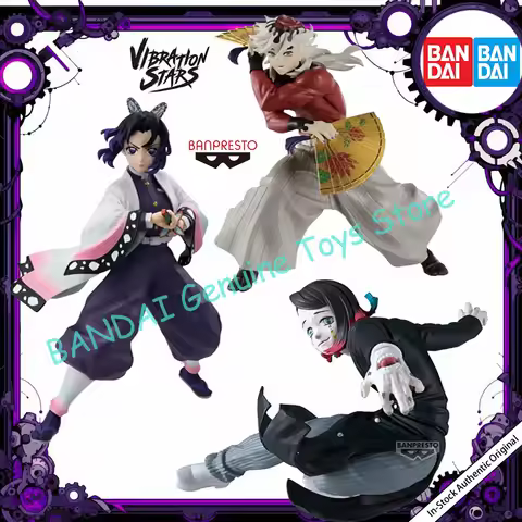 Banpresto Demon Slayer Anime Douma & Kochou Shinobu Vibration Stars Action Figures Model Figurine Or