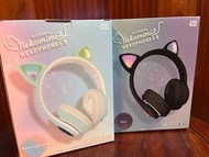 Nekamimi headphone led 藍芽 無線 耳機  貓耳