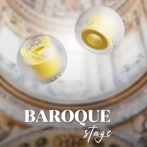 Original Eletech Baroque Stage Silicone in-ear Monitor Eartips Headphone Luxury Earbuds for HiFi ie2