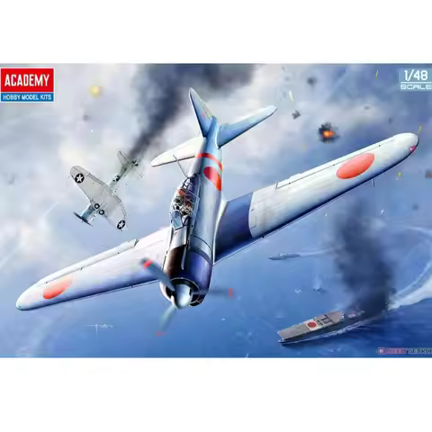 Academy Hobby 12352 1/48 Scale A6M2b Zero Fighter Model 21 `Battle of Midway`Model Kit