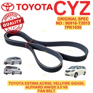 Fan Belt TOYOTA ESTIMA ACR50, VELLFIRE GGH20, ALPHARD ANH20 3.5 V6 7PK1550 90916-T2015