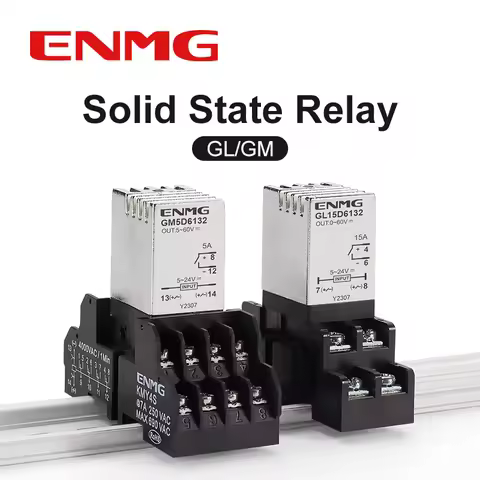 ENMG 1NO 2NO 1NO1NC DIN35MM Small rail type solid state relay DC control DC 15A 5A2A5~24vdc AC 220V 