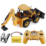 RC 1:20 2.4G 11CH RC Excavator JCB Backhoe Loader Light Sound Construction Truck Vehicles Models