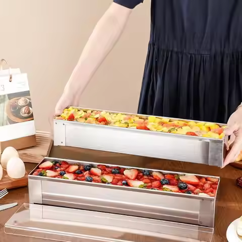 Tiramisu Cake Mold Rectangular Non-Stick Cake Baking Tray Shovel DIY Tiramisu Mousse Mold Tiramisu B