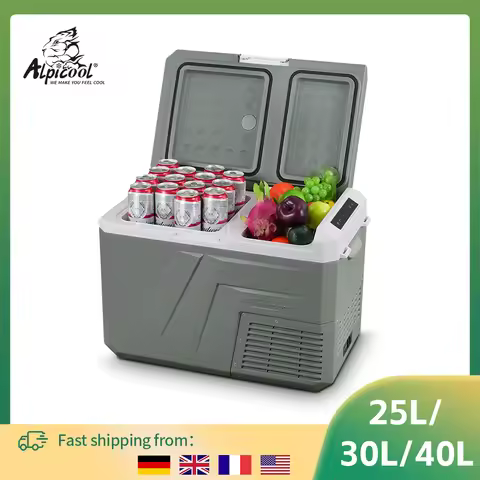 Alpicool QX 25L 30L 40L Car Refrigerator 12/24V DC 100-240V AC Fridge Freezer Dual Zone Portable Com