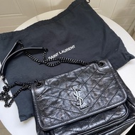 YSL baby niki牛皮黑鍊款