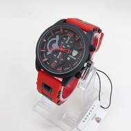 Jam tangan Leopard 8005 tali rubber chrono off pria
