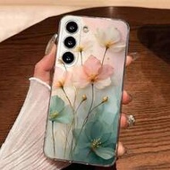 1ชิ้น เคสโทรศัพท์นิ่มใสลายดอกไม้แฟชั่น เข้ากันได้กับ Samsung Galaxy A04e/12/A13/A14/A34/A50/A52/A53/