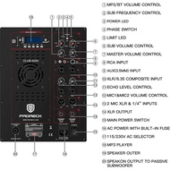 Club 6000 15-inch 6000w P.m.p.o Stereo Pa Speaker System Combo Set 4 Line Array Speakers, 2 15-inch 