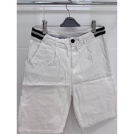 (Second Hand) ZARA White Short Pants for Boys Size 13-14 164cm Shorts 13-14 164cm.