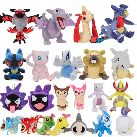 Pokemon Plush fit Series Yveltal Lucario Aerodactyl Milotic Bidoof Dialga Garchomp Cartoon Stuffed T