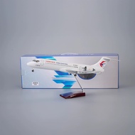 1: 100 with Light 34cm Eastern Airlines C909 ARJ21 Simulation Passenger Aircraft Aircraft Model Orie