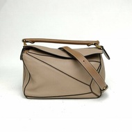 LOEWE Puzzle24幾何包小號灰色牛皮肩背包