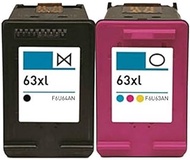 OCProducts Refilled Ink Cartridge Replacement for HP 63XL for Deskjet 2130 2132 3630 3632 3634 1110 Envy 4520 Officejet 3830 Printer (1 Black 1 Color)