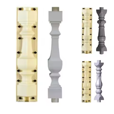 Plastic Precast Baluster Molds, Durable Balcony Concrete Fence Moldings, Balustrade Columns, Outdoor