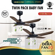 [TWIN PACK] DEKA Baby Fan DEKA F5DC BABY PRO 46“ ”FANZO Baby Fan FANZO TURBO BABY 42" Ceiling Fan DC